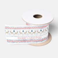 Nordic Reindeer Fairisle Frohe Weihnachten