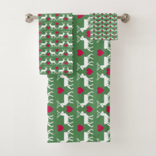 Nordic Reindeer & Hearts Motif
