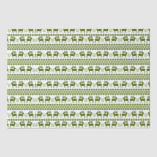 Nordic Rentier & Snowflakes Seidenpapier