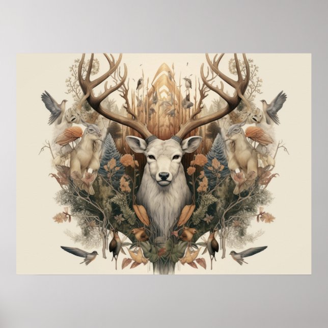 Nordic Retro Pagan Art Print/Poste Poster (Vorne)