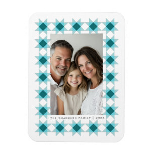 Nordic Star Frame Blue Aqua Magnet