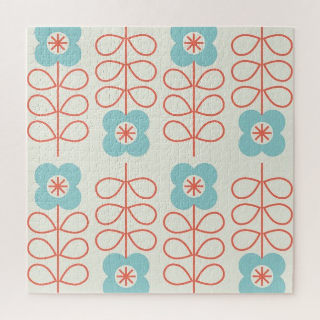 Nordic Style Geometric Floral Vintag. (Vertikal)
