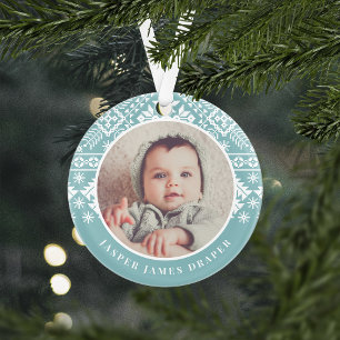Nordic Sweater Erstes Weihnachtsfest des Kindes Ornament