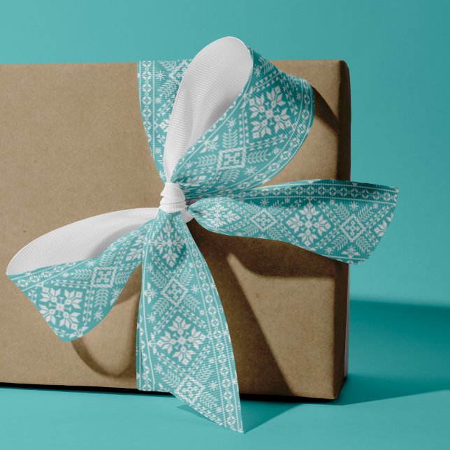 Nordic Sweater Pattern für Ice Blue und White Ripsband (Von Creator hochgeladen)