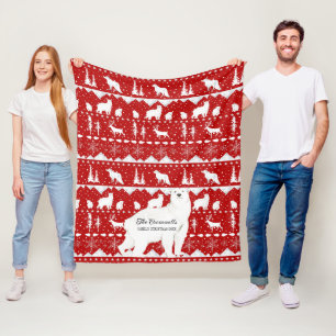Nordic Sweater Polar Bären Tiere Weihnachten Fleecedecke