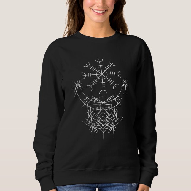 Nordic Viking Rune - Aegishjalmur - das Helm des A Sweatshirt (Vorderseite)