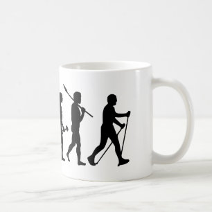Nordic Walking Evolutionstheorie des Gehens Kaffeetasse