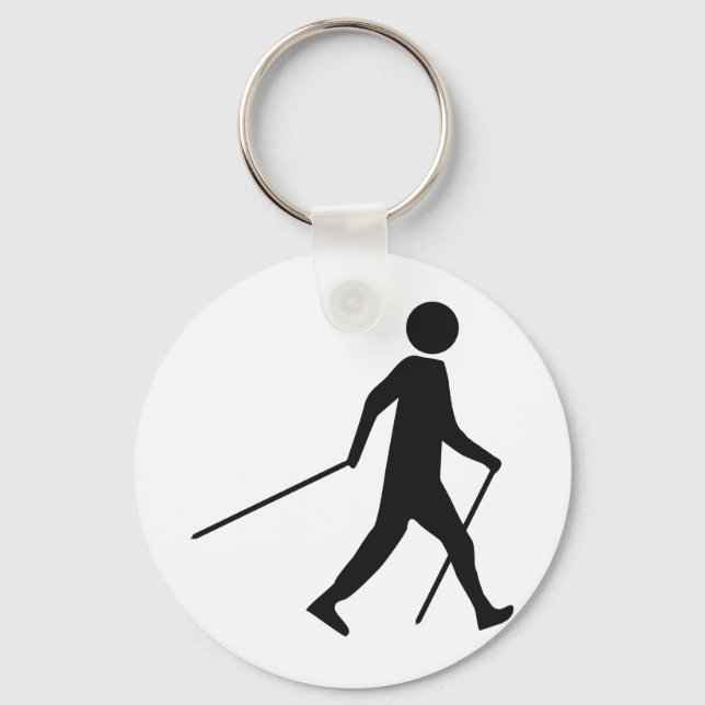 Nordic Walking Ikone Schlüsselanhänger (Vorderseite)