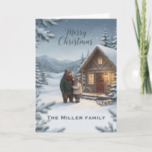 Nordic Weihnachten Cozy Bears Cabin Benutzerdefini