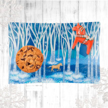 Nordic Winter Fjord Pferd Danke Karte