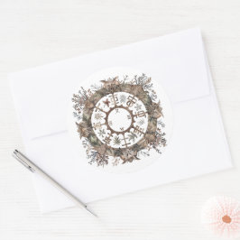 Nordic Wreath Runder Aufkleber