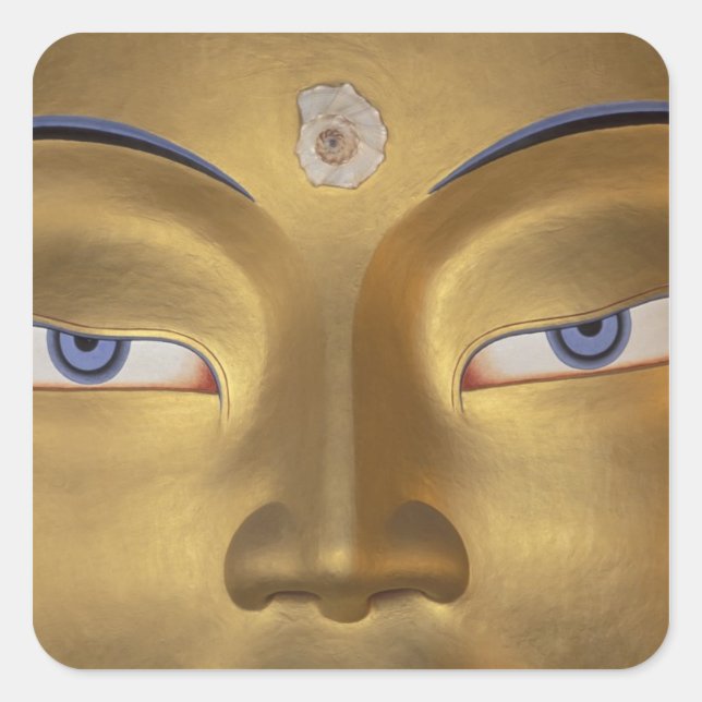 Nordindien, Ladakh, Thikse Gompa Quadratischer Aufkleber (Vorderseite)