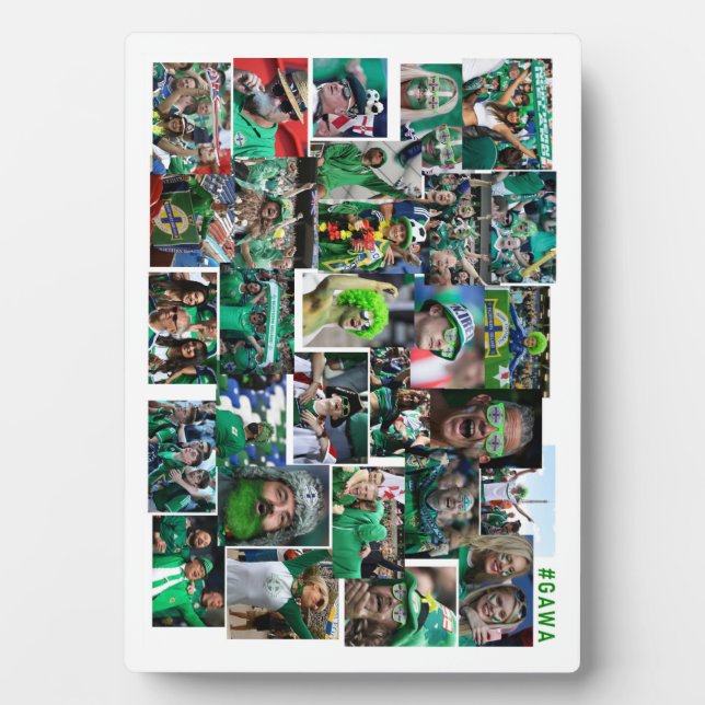 Nordirische Fußballfans   Fotoplatte (Vorderseite)