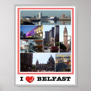 Nordirland - Belfast - I Liebe - Poster
