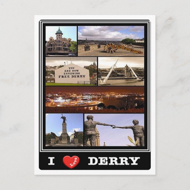 Nordirland - Derry - I Liebe - Postkarte (Vorderseite)