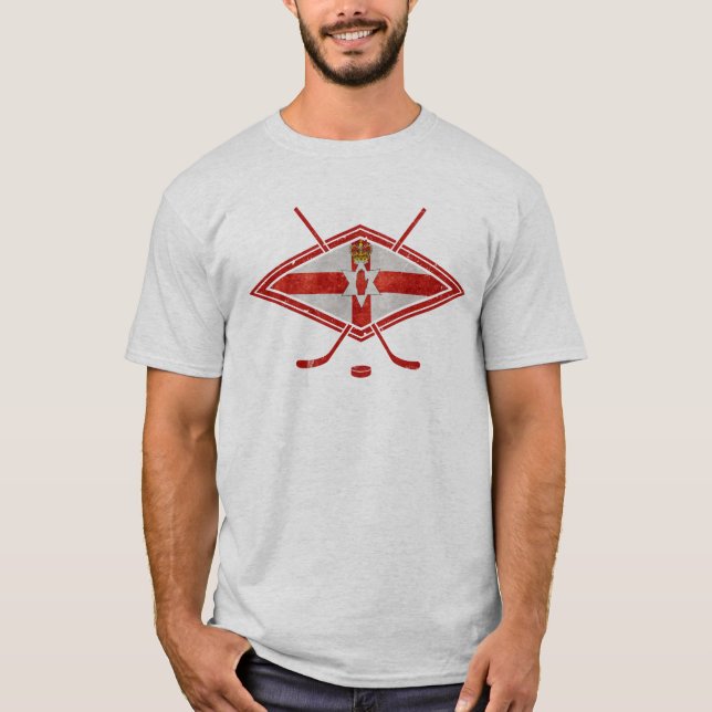 Nordirland - Eishockey-T - Shirt und Back Print (Vorderseite)