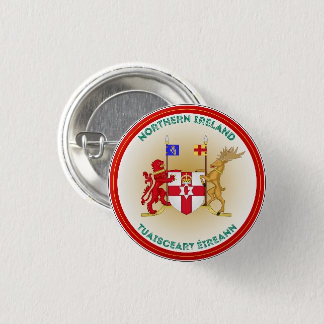 Nordirland-Erbe-Emblem Button (Vorne & Hinten)