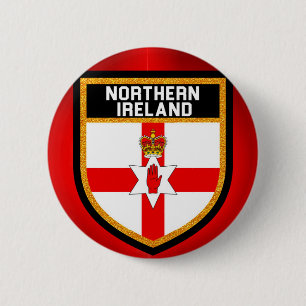 Nordirland-Flagge Button