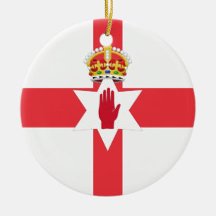 Nordirland-Flagge Keramik Ornament