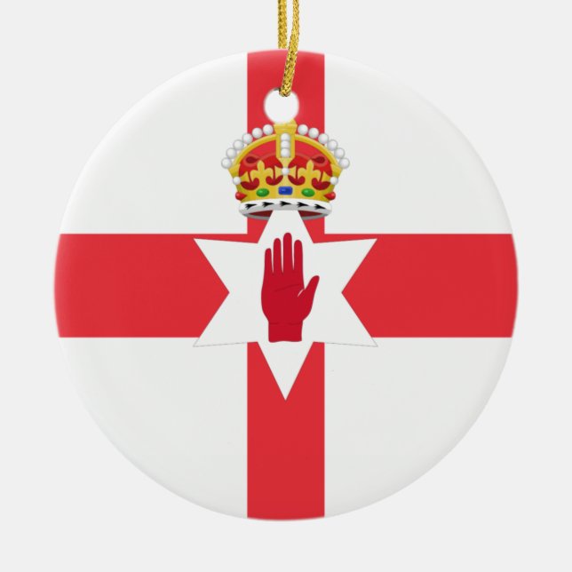 Nordirland-Flagge Keramik Ornament (Vorne)