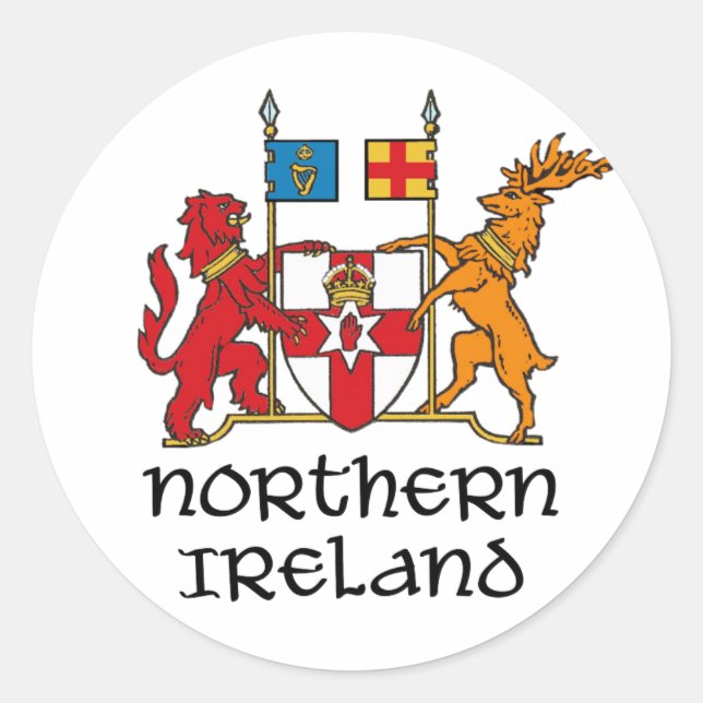 NORDIRLAND - Flagge/Wappen/Emblem/Symbol Runder Aufkleber (Vorderseite)