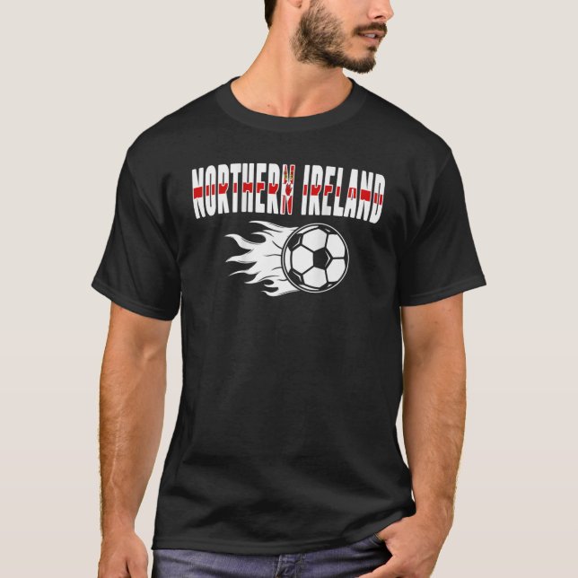 Nordirland Fußballfans - Nordirische Flagge T-Shirt (Vorderseite)