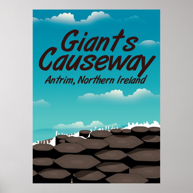 Nordirland Giants Causeway Reiseplakat Poster (Vorne)