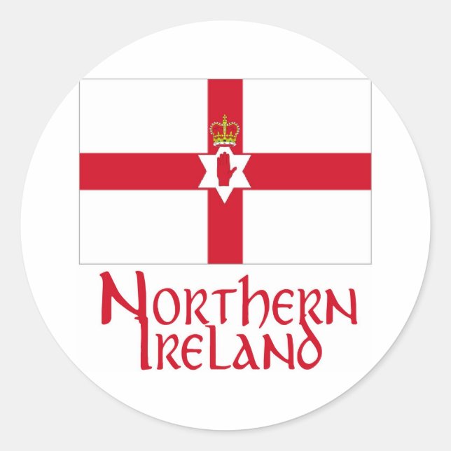 Nordirland Runder Aufkleber (Vorderseite)