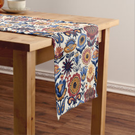 Nordische Blume Folk Art Pattern Mittelgroßer Tischläufer