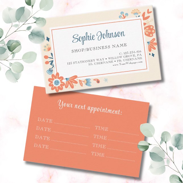 Nordische Blume Terminkarte (Von Creator hochgeladen)