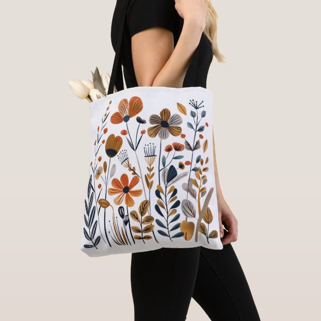 Nordische Blumen-Tasche Tasche (Von Nahem)