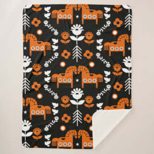 Nordische Daten Pferd Home Dekor  Sherpadecke