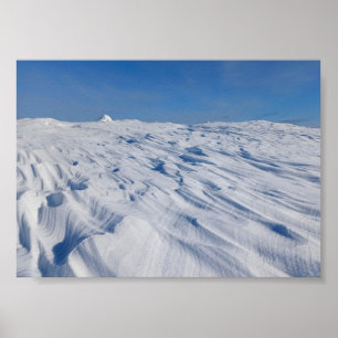 Nordische Einsamkeit Winter Schnee Dünen Poster