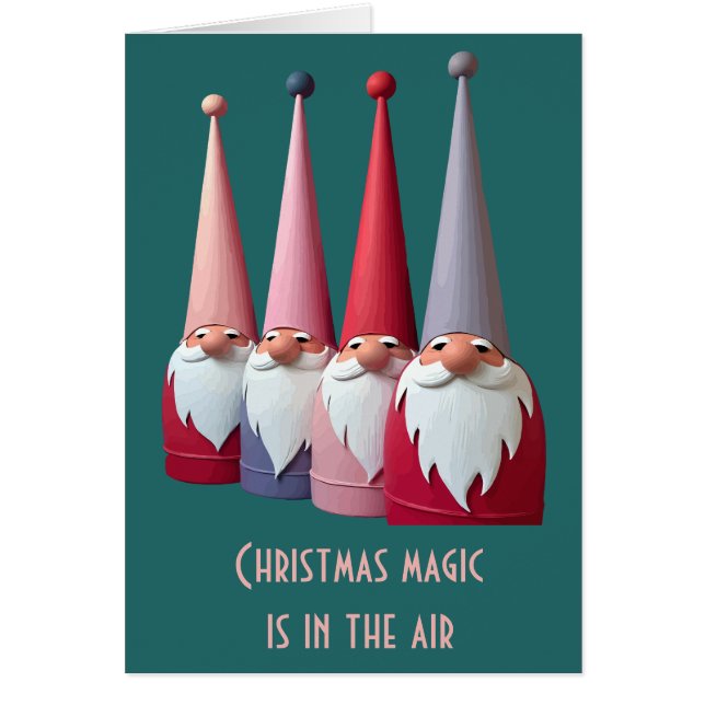 Nordische Gnome Retro Moderner Weihnachts Kitsch S (Vorne)