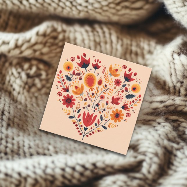 Nordische HerzValentine Feiertagskarte (Von Creator hochgeladen)