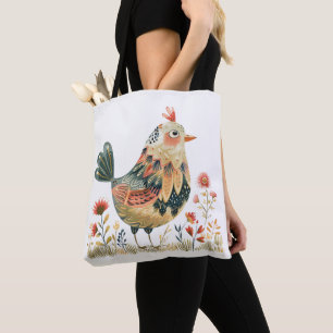 Nordische Hühner-Tragetasche Tasche
