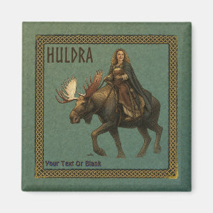 Nordische Huldra-Wald-Frau Magnet