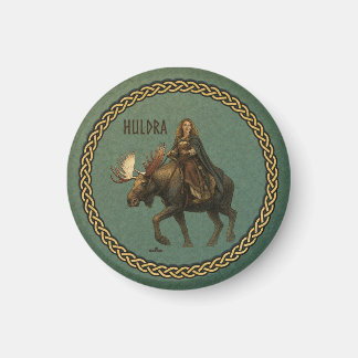 Nordische Huldra-Wald-Frau Magnet