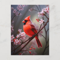 Nordische Kardinal Ohio Roter Bird Postkarte
