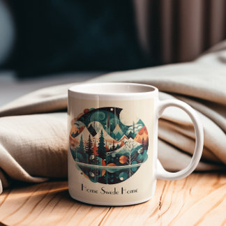 Nordische Kiefern und Spitzen, kundenspezifisch Kaffeetasse