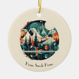 Nordische Kiefern und Spitzen, kundenspezifisch Keramik Ornament