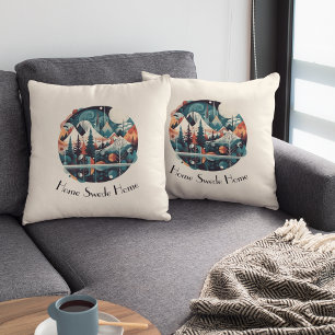 Nordische Kiefern und Spitzen, kundenspezifisch Kissen