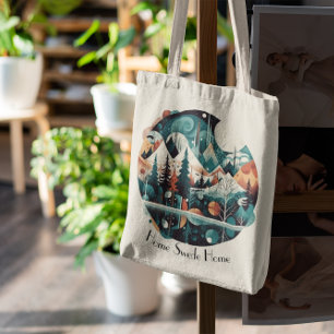 Nordische Kiefern und Spitzen, kundenspezifisch Tasche