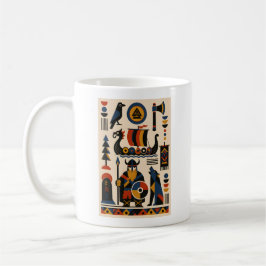 Nordische Legenden – Geometrischer Kunstbecher Kaffeetasse