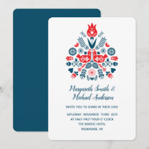 Nordische Liebe in Rot und Blau | Hochzeit