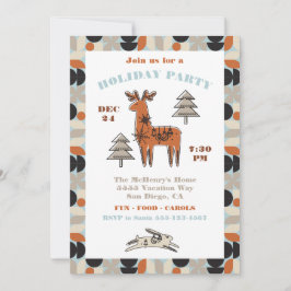 Nordische Mod-Reindeer-Feier Einladung