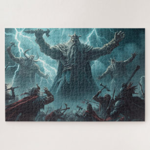 Nördische Mythologie-Schlachten-Szenen-Puzzle