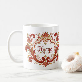 Nordische Rosemaling-Tasse, “Hygge” Skandinavische Kaffeetasse