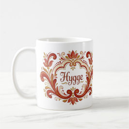 Nordische Rosemaling-Tasse, “Hygge” Skandinavische Kaffeetasse