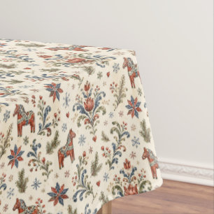 Nordische Rosmaling Norwegische Volkskunst Tischdecke